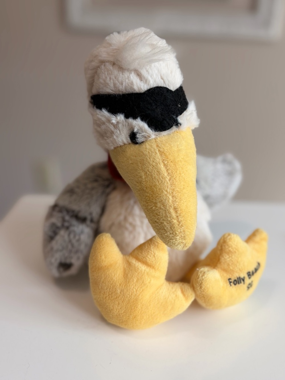 Dollibu Pirate Pelican with Red Scarf 8 inch Super Soft Plush, Folly Beach SC